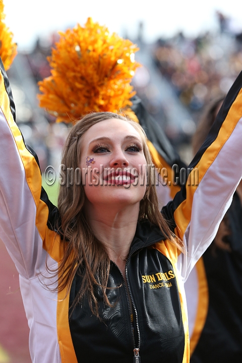 122912 Kraft SA-041.JPG - Dec 29, 2012; San Francisco, CA, USA; Arizona State Sun Devils cheerleader during the game against the Navy Midshipmen in the 2012 Kraft Fighting Hunger Bowl at AT&T Park.